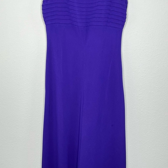 LINDISSIMA Vintage 80’s Maxi Gown Purple Blue Size 6 - Picture 2 of 16